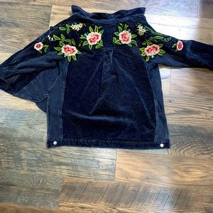 Free People xs blue shacket
